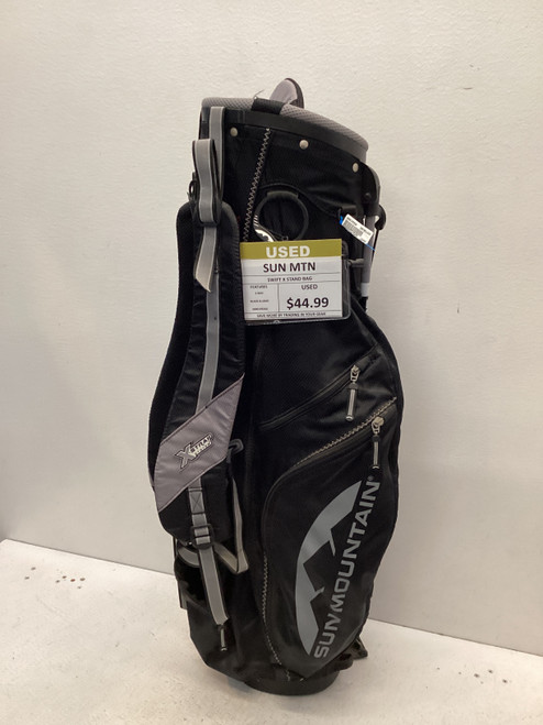 Used Sun Mtn SWIFT X Mens Stand Bag Black 11443-S000195560