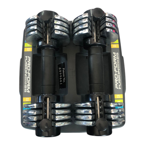 Used Proform 2.5-12.5 Adj Dumbbells Grey 5-90 LB 11820-S000043107