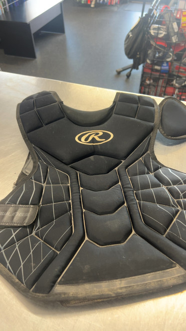 Vist Large View of Product Image Which is Used Rawlings CHEST PROTECTOR Catchers Chest Protector Black Junior