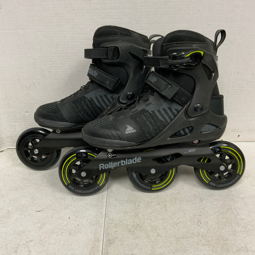 Used Rollerblade MACROBLADE 110 3WD Senior Roller Quad Skates Yellow Senior 9 11762-S000065694