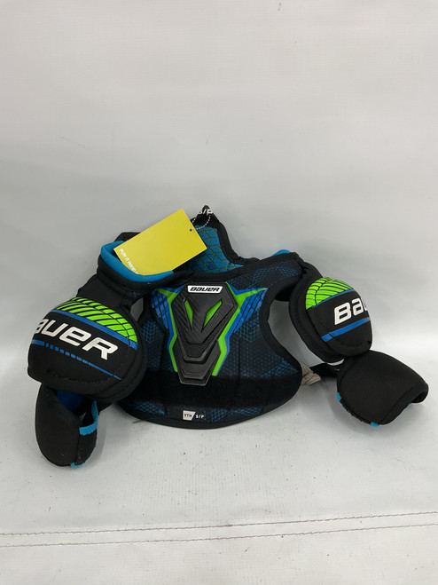 Vist Large View of Product Image Which is Used Bauer S21 BAUER X Youth Shoulder Pads SM