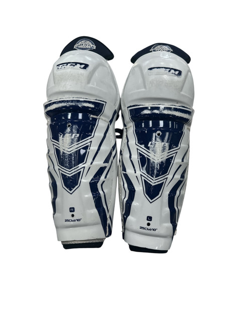 Used CCM LTP Junior Shin Guards White 10" 11747-S000269576