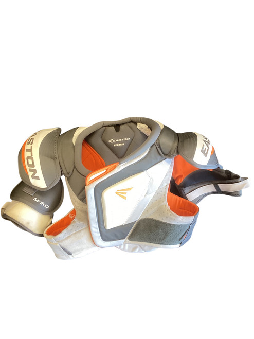 Vist Large View of Product Image Which is Used Easton MAKO Senior Shoulder Pads Orange LG 11845-S000030661