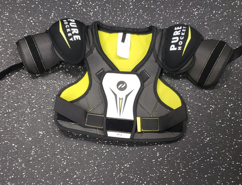 Vist Large View of Product Image Which is Used PURE HOCKEY Youth Shoulder Pads LG