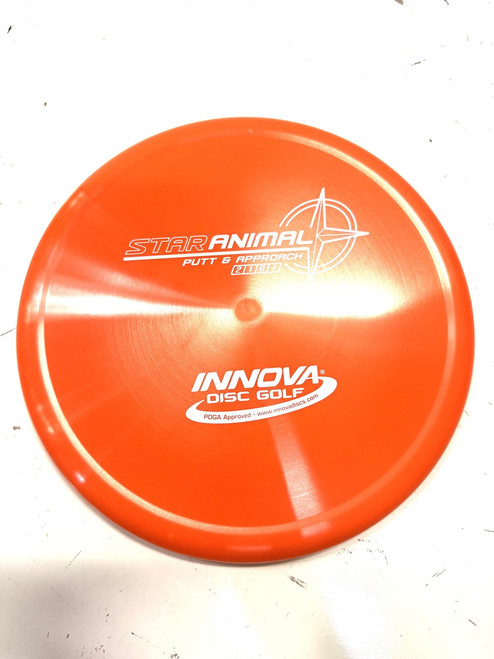 Vist Large View of Product Image Which is Used Innova STAR ANIMAL Disc Golf Putter Orange 175g