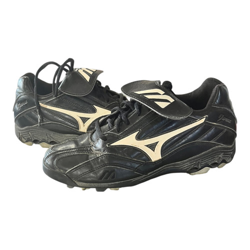 Vist Large View of Product Image Which is Used Mizuno BASEBALL CLEAT BB/SB Cleats Black Senior 8.5