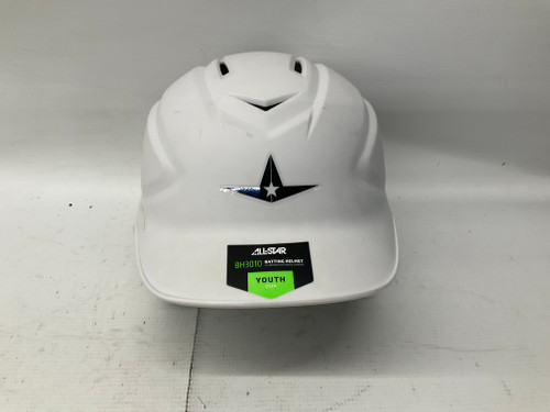 Used All Star BH3010 Batting Helmet No Mask White One Size 11836-S000028143