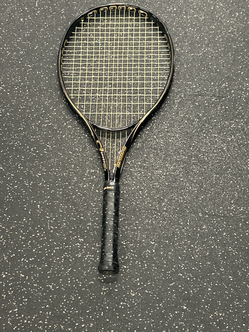 Vist Large View of Product Image Which is Used Prince O3 SPEED PORT GOLD Adult Tennis Racquet Black Unknown