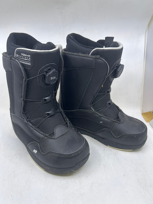 Used K2 YOU+H Mens Snowboard Boots Black Senior 7 10589-S000415308