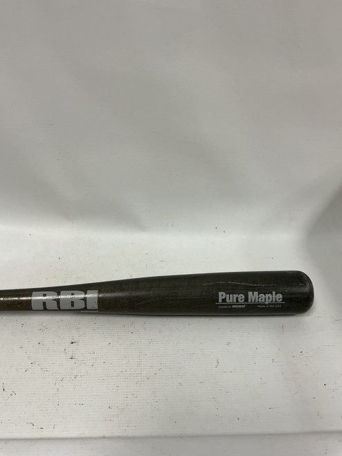 Vist Large View of Product Image Which is Used Marucci RBI WOOD BAT BB/SB Wood Bat Black 31"