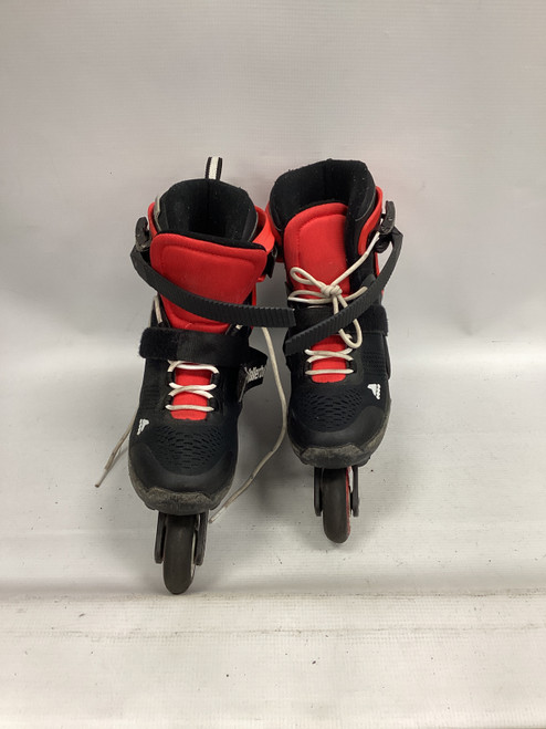Used Rollerblade MICROBLADE Junior Rec Fitness Skates Black Adjustable 11851-S000034203