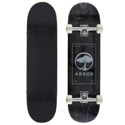 New ARBOR STREET LOGO 8.5" BLACK complete skateboard