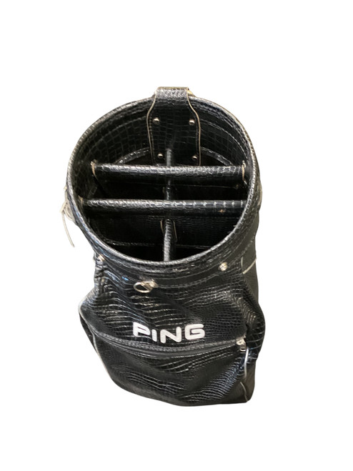 Used Ping SNAKE SKIN BLACK Mens Cart Bag Black 11884-S000048336