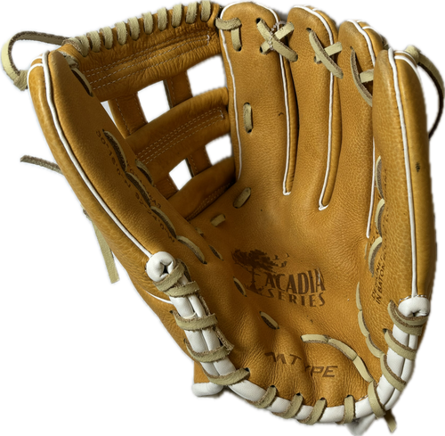 Vist Large View of Product Image Which is Used Marucci ACADIA M TYPE BB/SB Glove RH Throw Tan 12" 11894-S000029470