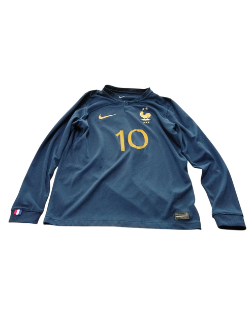 Used Nike MBAPPE FRANCE JERSEY Soccer Top Yth Navy Blue LG 11866-S000026122