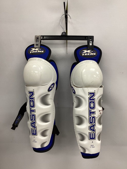 Used Easton X-TREME Intermediate Shin Guards White 12" 11851-S000034208