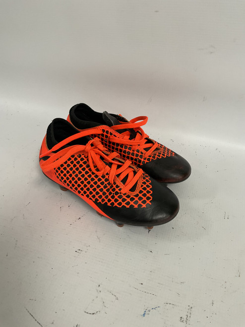 Vist Large View of Product Image Which is Used Puma FUTURE 2.4 Soccer Cleats Orange Junior 01.5