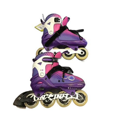 Vist Large View of Product Image Which is Used Infinity Junior Rec Fitness Skates Purple Adjustable
