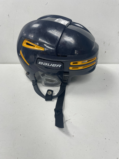 Used Bauer RE-AKT 75 Hockey Helmet Only Navy Blue And Yellow SM 11891-S000304167