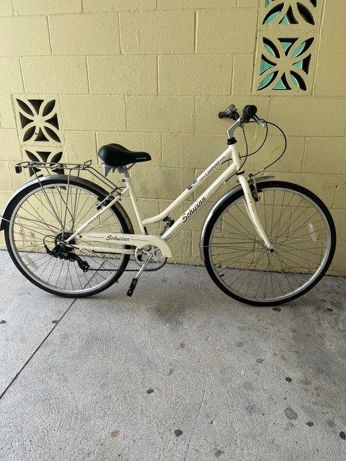 Vist Large View of Product Image Which is Used Schwinn GATEWAY Cruiser Bike Womens Almond 15-16" - SM  Frame 10589-C000415342