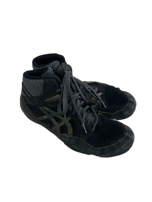 Used Asics Snapdown Mens 9 Wrestling Shoes Black  11692-S000138457