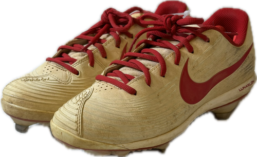 Vist Large View of Product Image Which is Used Nike LUNARLON BB/SB Cleats White Senior 8