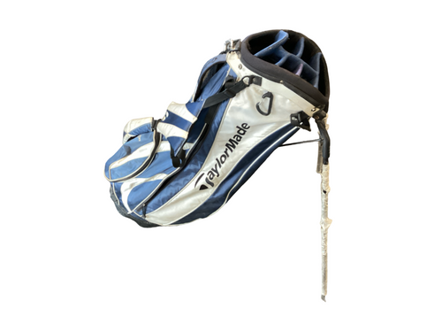 Used Taylormade BLUE CART BAG Mens Stand Bag Navy Blue