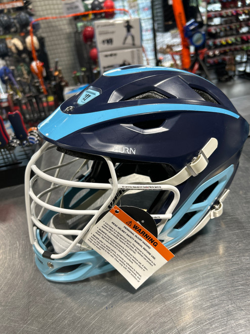 Used Warrior BURN HELMET Lacrosse Helmet Navy Blue One Size 11825-S000033077