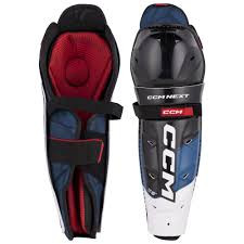 Vist Large View of Product Image Which is New CCM NEXT Senior Shin Guards 17"
