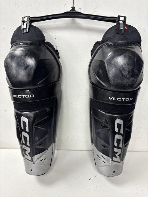 Used CCM VECTOR Senior Shin Guards Black 14" 11891-S000304213