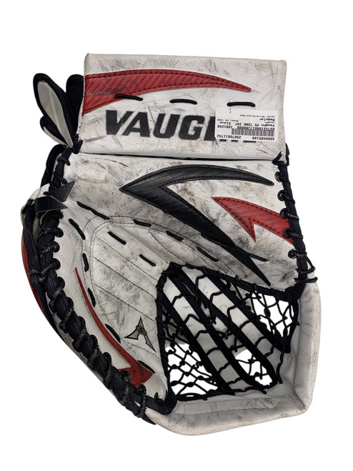 Vist Large View of Product Image Which is Used Vaughn V5 7260 Intermediate Goalie Catcher White/Black/Red