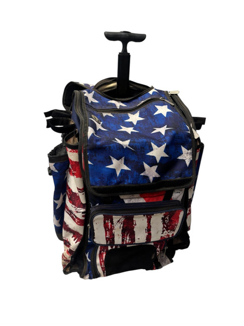Used BoomBah ROLLING SUPERPACK 2.0 Baseball & Softball Wheeled Bag Stars & Stripes 11731-S000142914