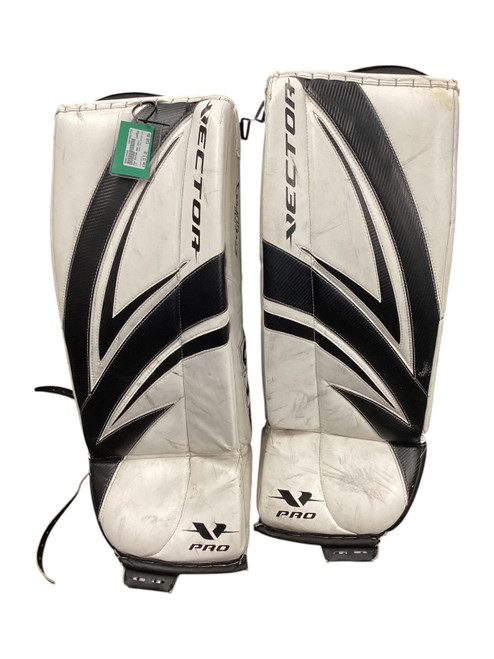 Vist Large View of Product Image Which is Used CCM CCM VECTOR PRO Goalie Leg Pads Senior White 33 1/2"