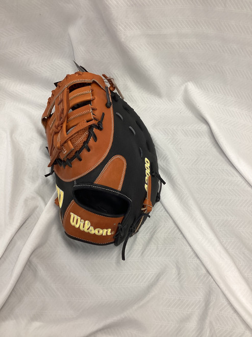 Vist Large View of Product Image Which is Wilson A2000 First Base Glove 12.5” LH Throw Black and Brown