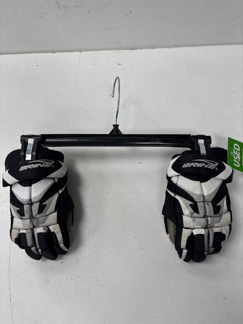 Vist Large View of Product Image Which is Used Brine TYRO Lacrosse Gloves Junior Black XXS 11891-S000304252