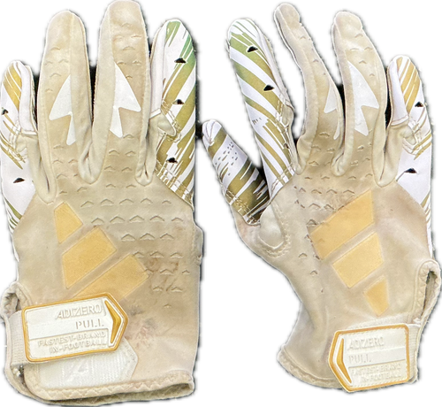 Used Adidas ADIZERO FB Gloves Black And Gold MD 11897-S000148319