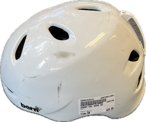 Vist Large View of Product Image Which is Used Bern Snowsport Helmet Youth White SM