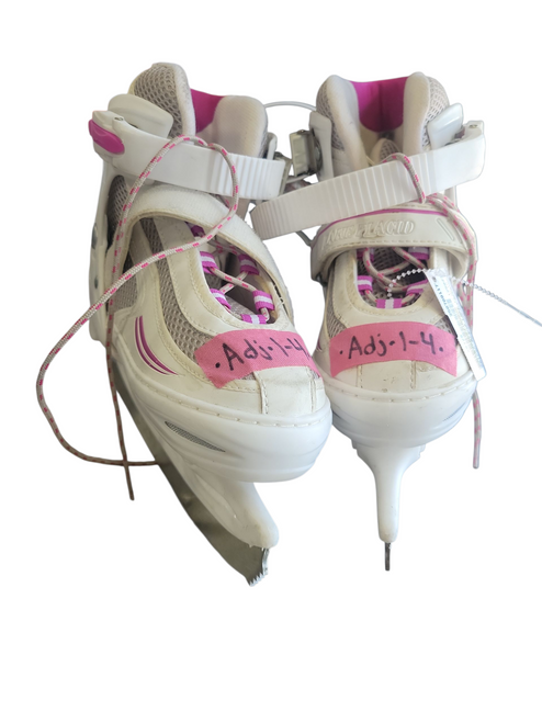 Used LAKE PLACID 1-4 ADJUSTABLE Boys Softboot Skate White Adjustable 11708-S000180728