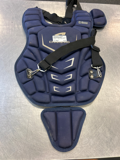 Used Champro CHEST PROTECTOR Catchers Chest Protector Navy Blue Adult 11339-S000191608