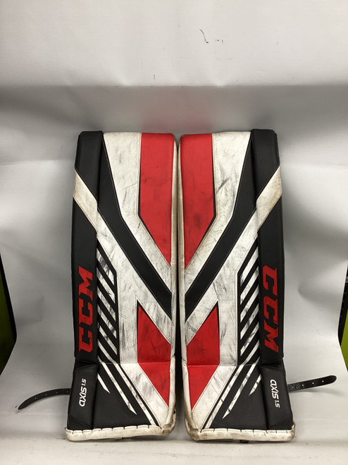 Used CCM AXIS 1.9 Goalie Leg Pads Inter White 28" 11851-S000034440