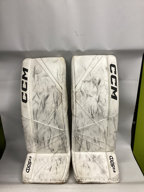 Used CCM AXIS 2.9 Goalie Leg Pads Senior White 31" 11851-S000034441