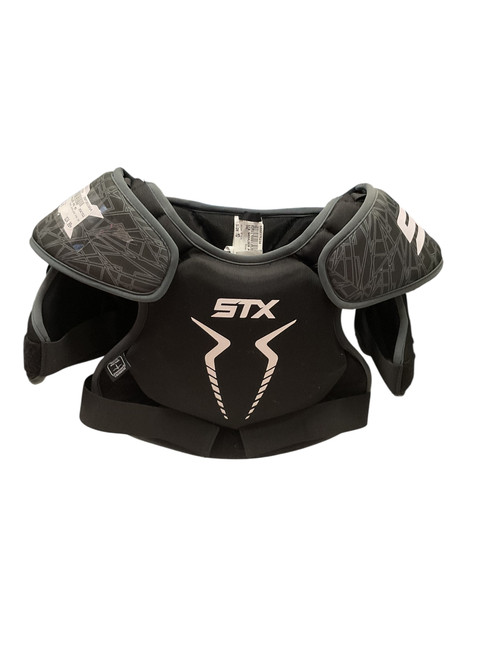 Vist Large View of Product Image Which is Used STX SHOULDER PAD MD Lacrosse Shoulder Pads Black MD