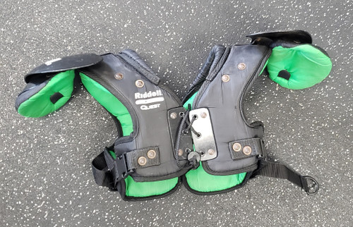 Vist Large View of Product Image Which is Used Riddell QUEST FB Shoulder Pads Black MD 11849-S000029365