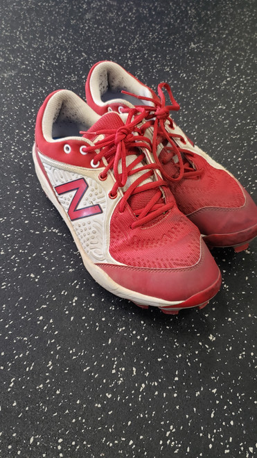 Vist Large View of Product Image Which is Used New Balance 3000 V7 BB/SB Cleats Red Senior 12.5