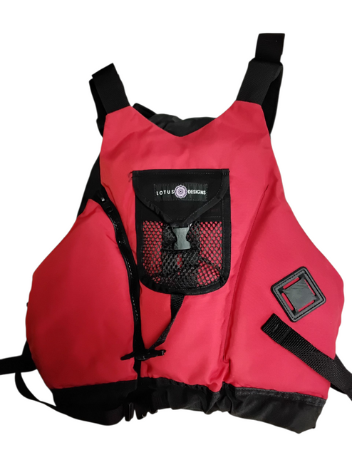 Vist Large View of Product Image Which is Used Lotus Designs Adult PFD Red S/M