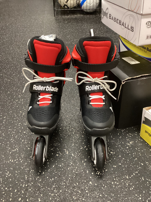 Used Rollerblade MICROBLADE Junior Rec Fitness Skates Black Adjustable 11801-S000047814