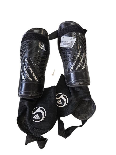 Vist Large View of Product Image Which is Used Adidas Soccer Shin Guards Junior Royal Blue LG