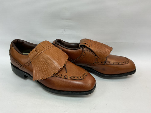 Vist Large View of Product Image Which is Used Foot Joy Mens Golf Shoes Brown Senior 9.5