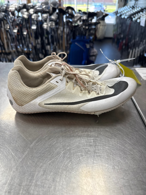 Used Nike RIVAL SPRINT Track & Field Cleats Adult White Senior 8.5 10558-S000238498