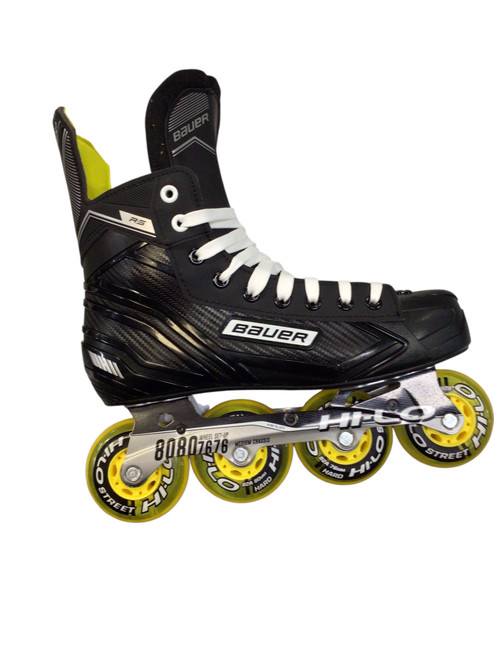 Used Bauer RS Senior Roller Quad Skates Black Senior 9 11768-S000225242